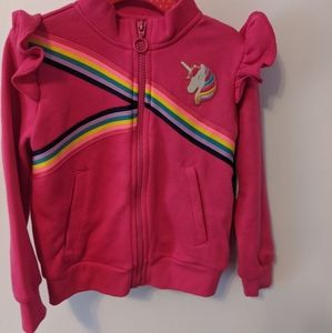 NWT Garanimals pink rainbow unicorn zip up